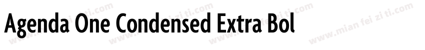 Agenda One Condensed Extra Bold It字体转换